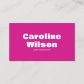 Retro Moderne Hot Pink Professionele Foto QR-code Visitekaartje (Voorkant)