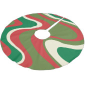 Retro Moderne kerstcirkels Abstract Kerstboom Rok (Gekanteld)