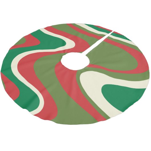 Retro Moderne kerstcirkels Abstract Kerstboom Rok (Gekanteld)