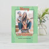 Retro Moderne Kerstmis Feestdagenkaart (Staand voorkant)