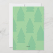 Retro Moderne Kerstmis Feestdagenkaart (Achterkant)