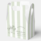 Retro Moderne Margaritas en Huwelijk Gestreept Bac Bedankdoosjes (Geopend)