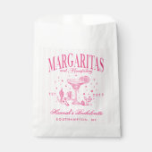 Retro Moderne Margaritas en Huwelijk Gestreept Bac Bedankzakje (Voorkant)