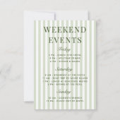 Retro Moderne Margaritas en Huwelijk Gestreept Bac Kaart (Achterkant)