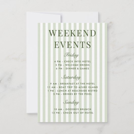 Retro Moderne Margaritas en Huwelijk Gestreept Bac Kaart (Achterkant)