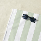 Retro Moderne Margaritas en Huwelijk Gestreept Bac Strandlaken (In situ)