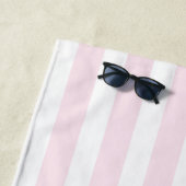 Retro Moderne Margaritas en Huwelijk Gestreept Bac Strandlaken (In situ)