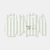 Retro Moderne Margaritas en Huwelijk Gestreepte Ba Bedankdoosjes (Uitgevouwen)