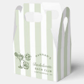 Retro Moderne Margaritas en Huwelijk Gestreepte Ba Bedankdoosjes (Geopend)