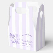 Retro Moderne Margaritas en Huwelijk Gestreepte Ba Bedankdoosjes (Geopend)