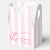 Retro Moderne Margaritas en Huwelijk Gestreepte Ba Bedankdoosjes (Geopend)