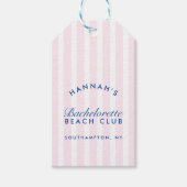Retro Moderne  Marine & Roze Bachelorette Cadeaulabel (Voorkant)