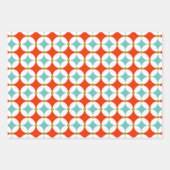 Retro Moderne medio vormen patroon set 3 Inpakpapier Vel (Voorkant 2)