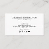 Retro Moderne Meditatieve Genade Yoga, Life Coach Visitekaartje (Achterkant)