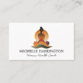 Retro Moderne Meditatieve Genade Yoga, Life Coach Visitekaartje (Voorkant)