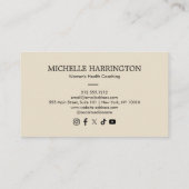 Retro Moderne Meditatieve Grace Life Coach, Holist Visitekaartje (Achterkant)