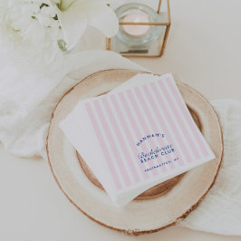 Retro Moderne Meisjesavond Roze Papieren Servetten