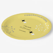 Retro Moderne Mid Century Bruiloft Papieren Bordje (Gekanteld)