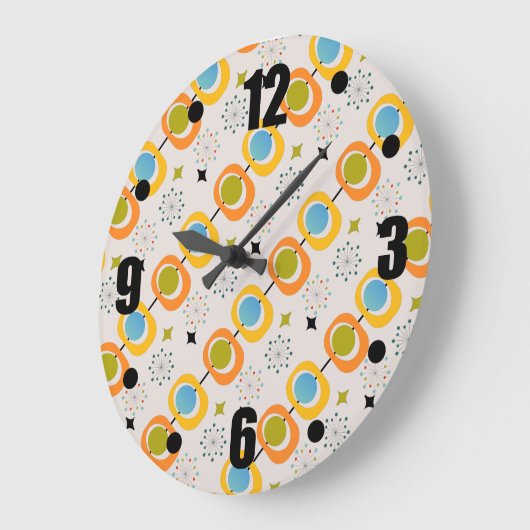 Retro Moderne middensteentekst Grote Klok (Hoek)