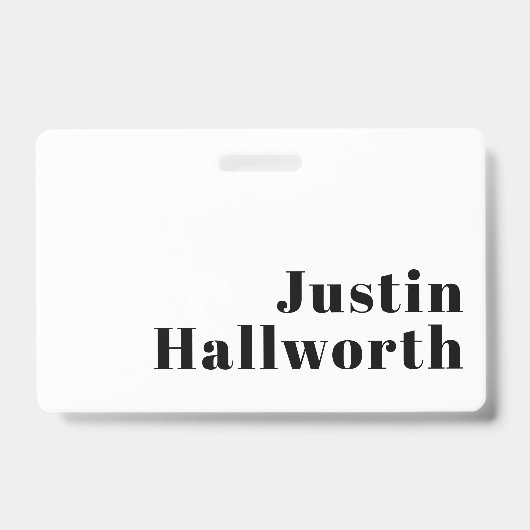 Retro Moderne Minimaal Naam- of Bedrijfs Sjabloon Badge (Voorzijde)