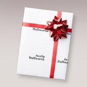 Retro Moderne Minimaal Naam- of Bedrijfs Sjabloon Cadeaupapier