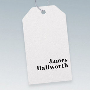Retro Moderne Minimale Naam of Zakelijke Sjabloon Cadeaulabel