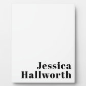 Retro Moderne Minimale Naam of Zakelijke Sjabloon Fotoplaat (Voorkant)