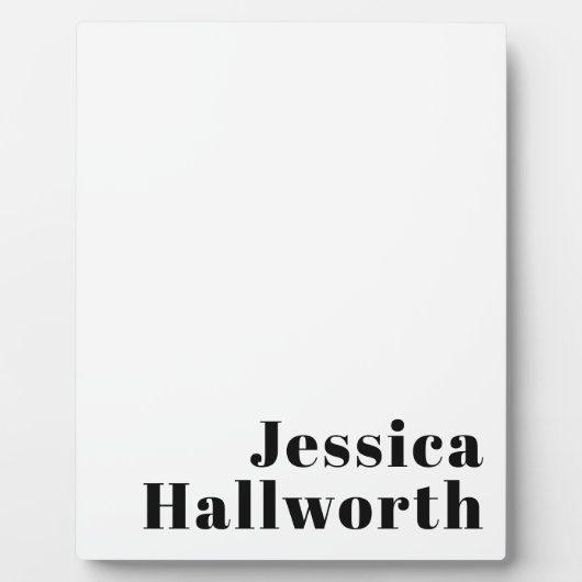 Retro Moderne Minimale Naam of Zakelijke Sjabloon Fotoplaat (Voorkant)