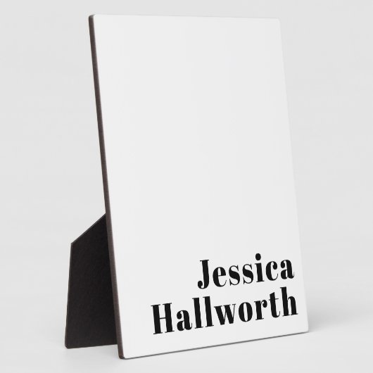 Retro Moderne Minimale Naam of Zakelijke Sjabloon Fotoplaat (Zijkant)