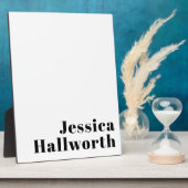 Retro Moderne Minimale Naam of Zakelijke Sjabloon Fotoplaat (Zijkant)