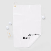 Retro Moderne Minimale Naam of Zakelijke Sjabloon Golfhanddoek (Insitu)