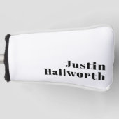 Retro Moderne Minimale Naam of Zakelijke Sjabloon Golfheadcover (Voorkant)