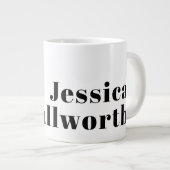 Retro Moderne Minimale Naam of Zakelijke Sjabloon Grote Koffiekop (Voorkant rechts)