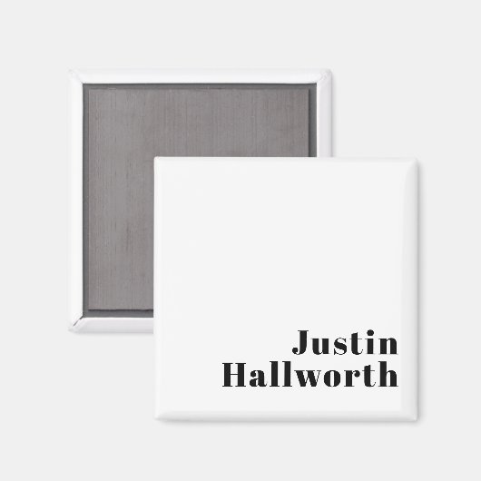 Retro Moderne Minimale Naam of Zakelijke Sjabloon Magneet (Voorkant / Achterkant)