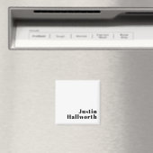 Retro Moderne Minimale Naam of Zakelijke Sjabloon Magneet (Insitu (Vaatwasser))