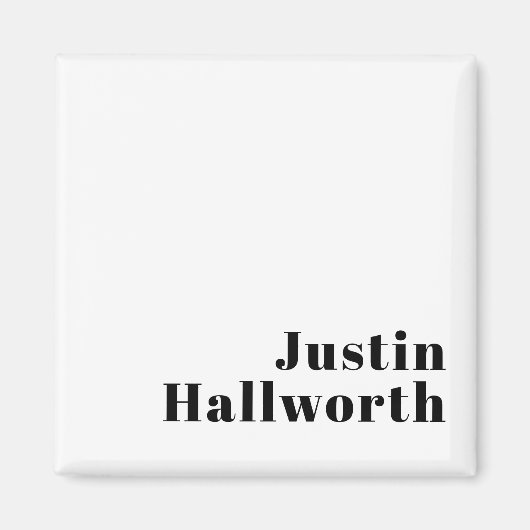 Retro Moderne Minimale Naam of Zakelijke Sjabloon Magneet (Voorkant)