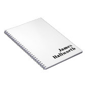 Retro Moderne Minimale Naam of Zakelijke Sjabloon Notitieboek (Rechterzijde)