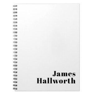 Retro Moderne Minimale Naam of Zakelijke Sjabloon Notitieboek