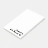 Retro Moderne Minimale Naam of Zakelijke Sjabloon Post-it® Notes (Schuin)