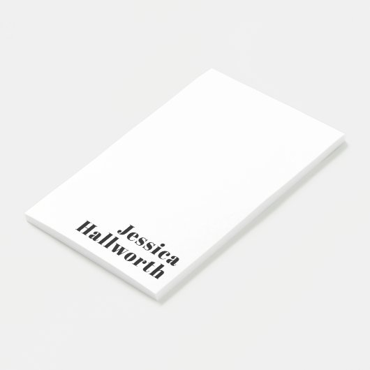 Retro Moderne Minimale Naam of Zakelijke Sjabloon Post-it® Notes (Schuin)