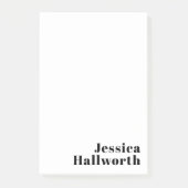 Retro Moderne Minimale Naam of Zakelijke Sjabloon Post-it® Notes (Voorkant)