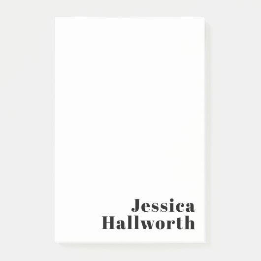 Retro Moderne Minimale Naam of Zakelijke Sjabloon Post-it® Notes (Voorkant)