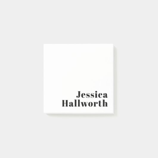 Retro Moderne Minimale Naam of Zakelijke Sjabloon Post-it® Notes (Voorkant)
