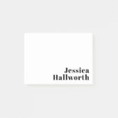 Retro Moderne Minimale Naam of Zakelijke Sjabloon Post-it® Notes (Voorkant)