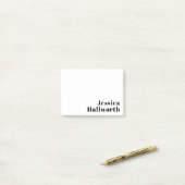Retro Moderne Minimale Naam of Zakelijke Sjabloon Post-it® Notes (Op bureau)