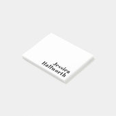 Retro Moderne Minimale Naam of Zakelijke Sjabloon Post-it® Notes (Schuin)