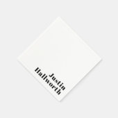 Retro Moderne Minimale Naam of Zakelijke Sjabloon Servet (Hoek)