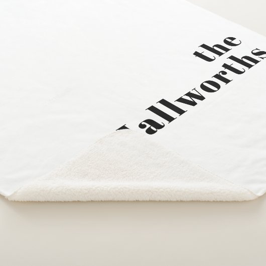 Retro Moderne Minimale Naam of Zakelijke Sjabloon Sherpa Deken (3/4)