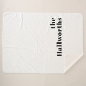 Retro Moderne Minimale Naam of Zakelijke Sjabloon Sherpa Deken (Voorkant (horizontaal))