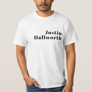 Retro Moderne Minimale Naam of Zakelijke Sjabloon T-shirt